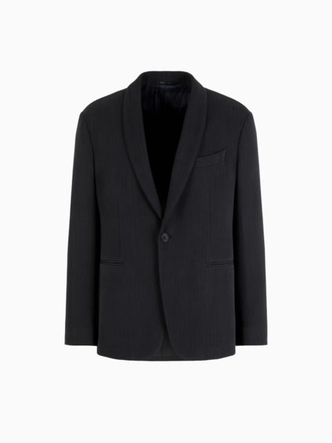 GIORGIO ARMANI SINGLE-BREASTED JACKET IN A SILK BLEND