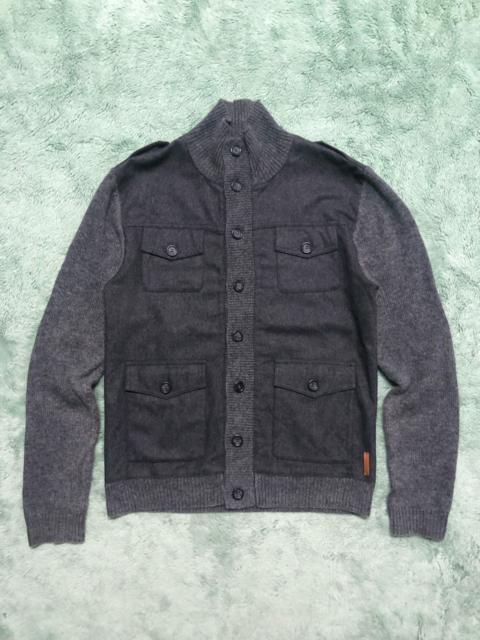 Other Designers ADOLFO DOMINGUEZ COSTURA WOOL SHIRT KNIT SLEEVE JACKET
