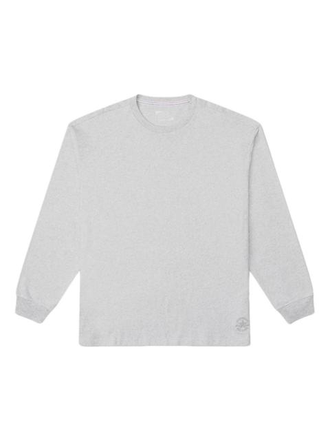 Converse Converse Gold Standard Embroidered Logo Long Sleeves T-Shirt 'Grey' 10026898-A02