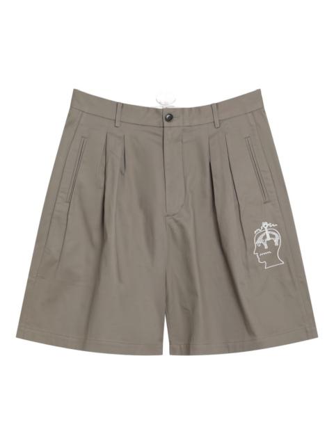 BRAIN DEAD Brooks Brothers pleated chino shorts