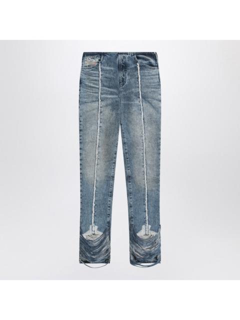 Diesel Diesel Bootcut Jeans D-Ginna Blue Washed Effect Women