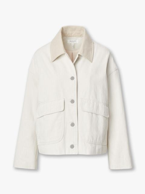 rag & bone Natalia Denim Jacket
Lightweight Rigid in Two-Tone Stone