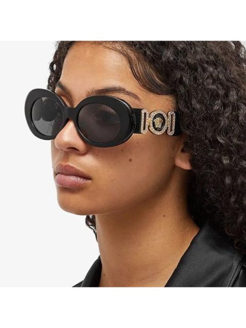 VERSACE SALE!  NEW Versace VE4426BU GB1/87 MAXI MEDUSA BIGGIE Black Dark Gray Oval Women