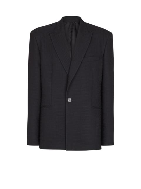 Balmain Monogram grain de poudre 1-button jacket