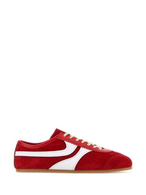 Dries Van Noten Dries Van Noten Women Red Suede Sneakers