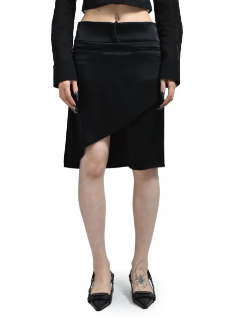 courrèges INIFINITY SATIN SKIRT / BLK