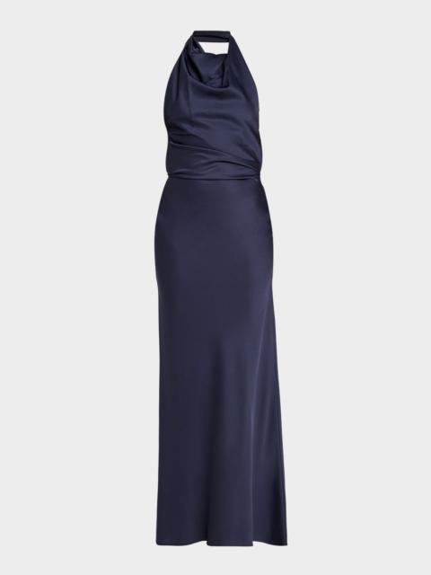 SIMKHAI Reannon Draped Satin Gown