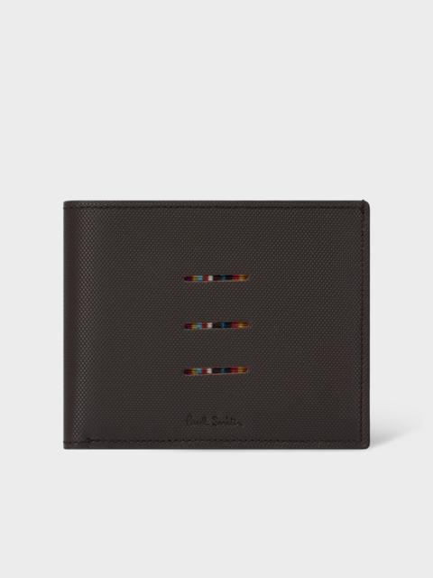 Paul Smith Brown 'Signature Stripe' Cutout Compact Billfold Wallet