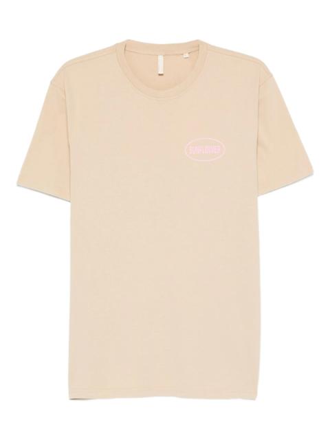 SUNFLOWER Sunflower Oval-logo Cotton T-shirt