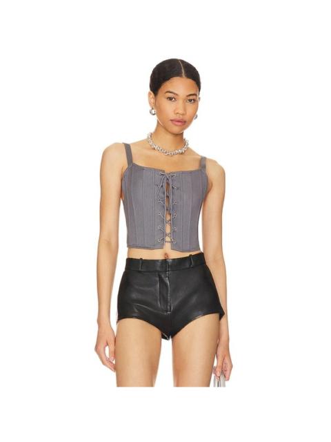 Other Designers Collection B - NWT OW Collection Xen Corset Top in Dark Grey Sz Medium $145