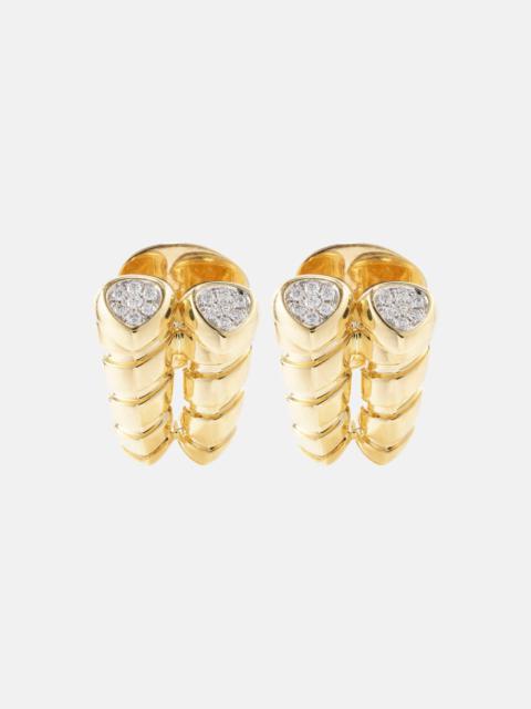 Marina B Trisolina 18kt gold earrings with diamonds