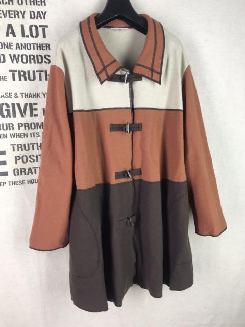 Other Designers Japanese Brand - ANNA GRACIA STRIPE MULTICOLOR DUFFLE COAT