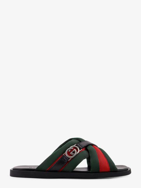GUCCI Gucci Men Sandals With Web Detail And Gg Incrocio