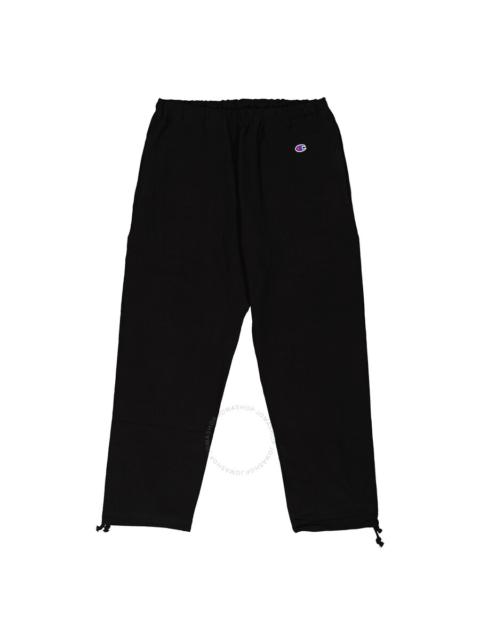 Champion Champion Black Cotton Logo Long Sweatpants