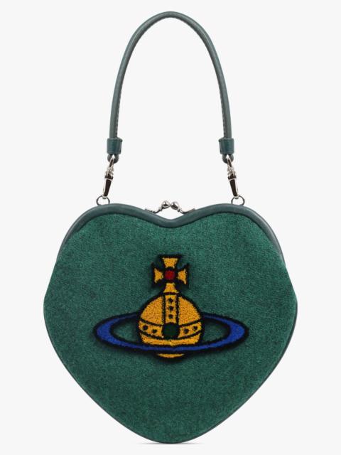 Vivienne Westwood BELLE HEART FRAME ORB PURSE | GREEN/MULTI