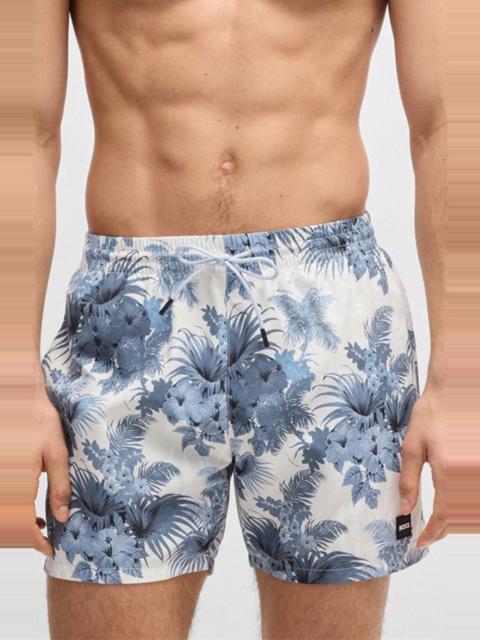 BOSS BOSS Piranha Swim Trunks in Open Blue at Nordstrom