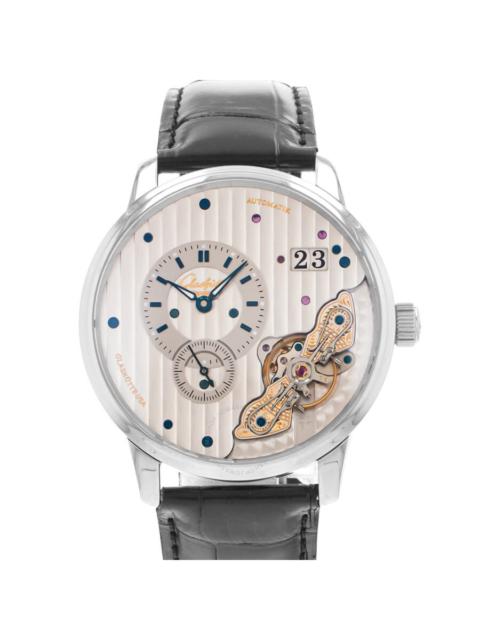 Glashutte Original - Pre-owned Glashutte Original Panomaticinverse Silver Galvanised Rhodium Dial Men's Watch 1-91-02-02-