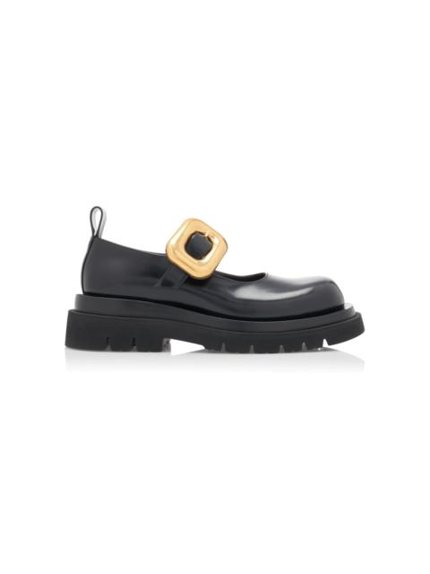 Bottega Veneta Lug-Sole Vinyl Flats black