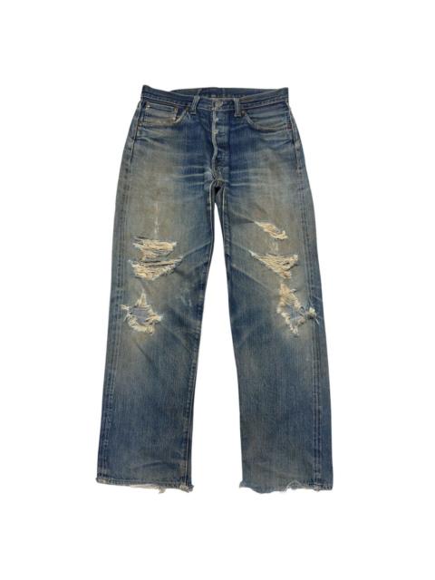 SUGAR CANE Vintage Thrashed Sugar Cane Denim Selvedge Jeans Jerky tab