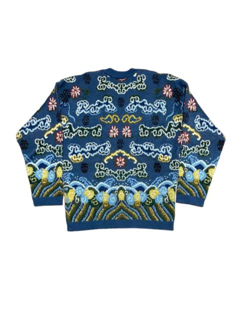 KENZO Rare🔥Kenzo AOP Knitted Iconic Cloud Distressed Sweater