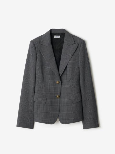 Burberry Check Wool Tailored Jacket