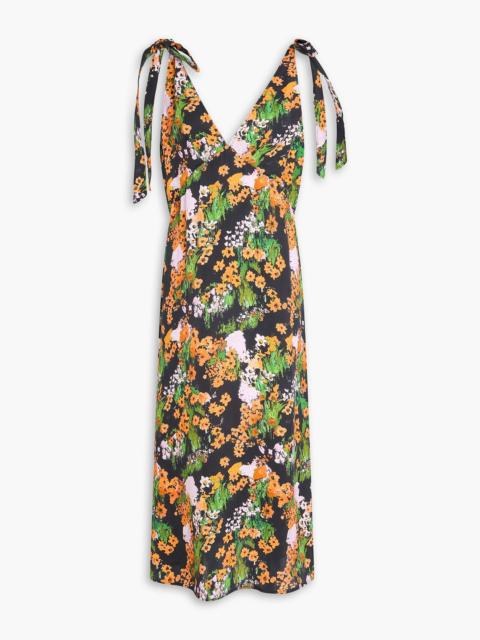 STINE GOYA Naima floral-print TENCEL™-blend satin-crepe midi dress