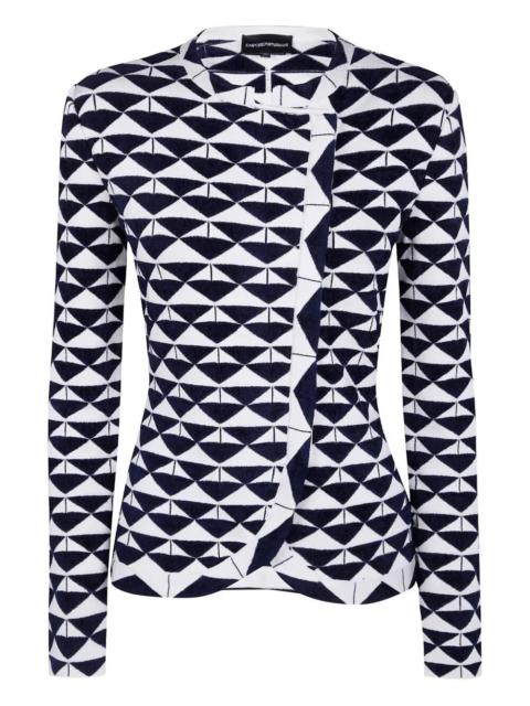 EMPORIO ARMANI Introducing the JACQUARD JACKET, a stunning piece from the renowned brand EMPORIO ARMANI. This exqui