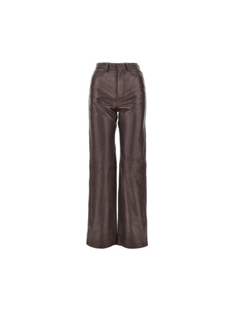ROTATE Rotate Women Leather Straight Leg Pants