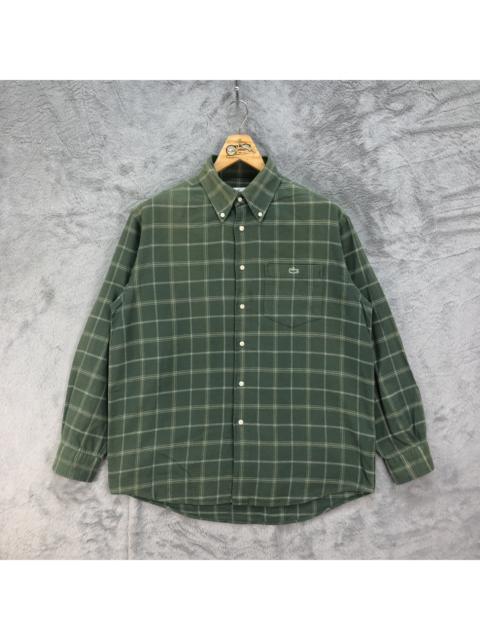 Other Designers Vintage - Lacoste Checked Green Button Ups Shirts #4695-164