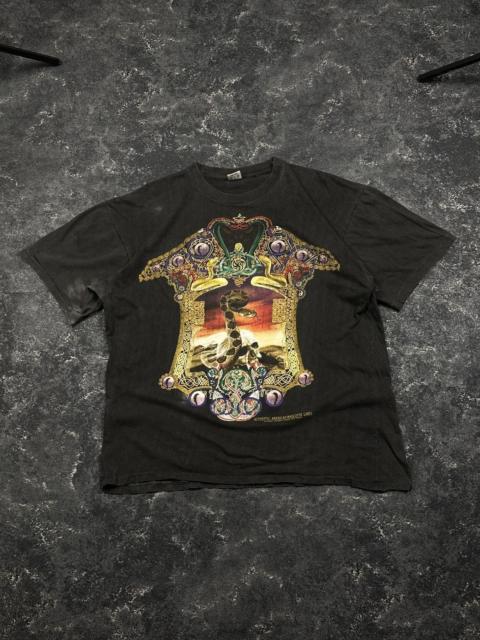 Other Designers Band Tees - Vintage 90s Trashed Print Snake Skull Single Stitch T-Shirt