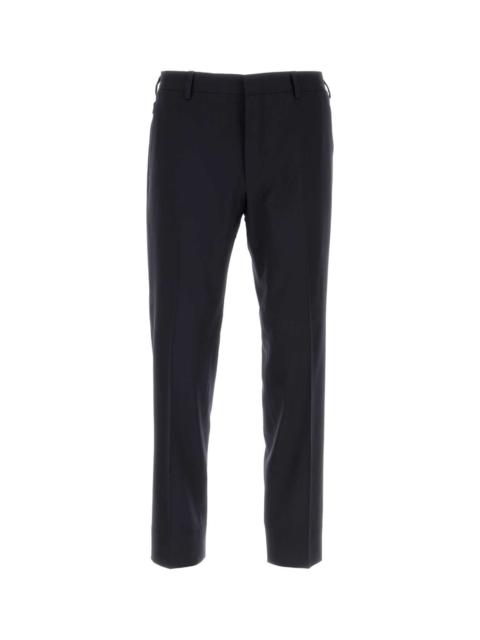 Prada Prada Men Navy Blue Stretch Wool Pant