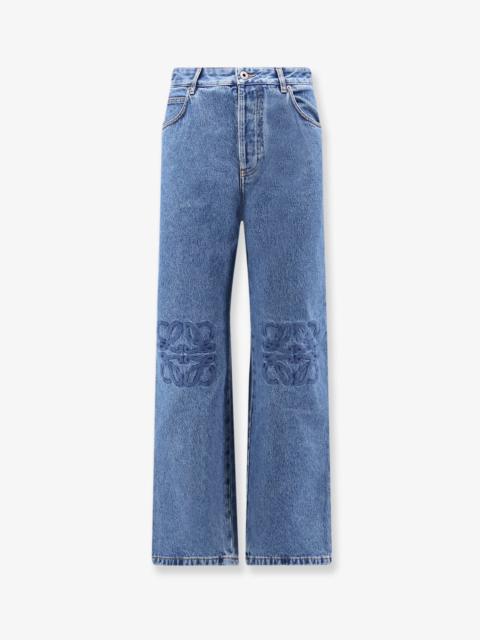 Loewe Loewe Anagram Baggy Jeans Blue Men