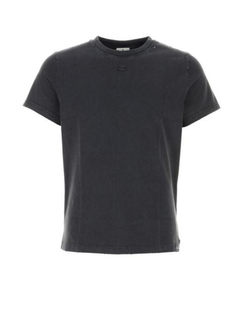Courreges Man Graphite Cotton T-Shirt