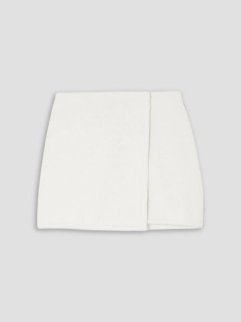 Other Designers Cotton-tweed mini wrap skirt