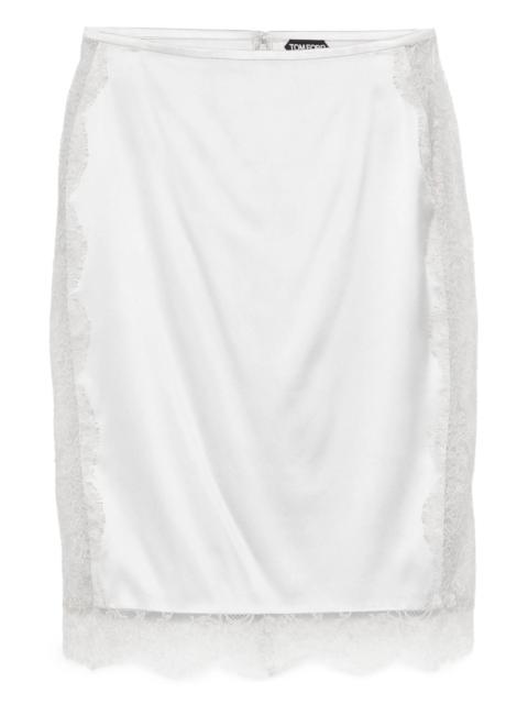 TOM FORD lace-detail skirt
