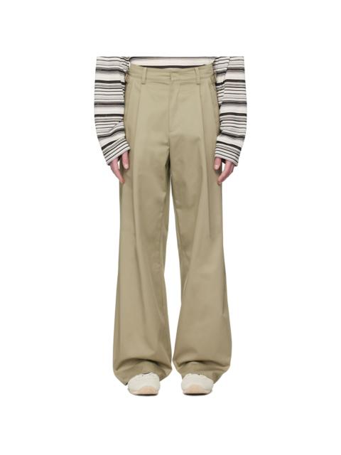 SYSTEM SSENSE Exclusive Taupe Twill Trousers