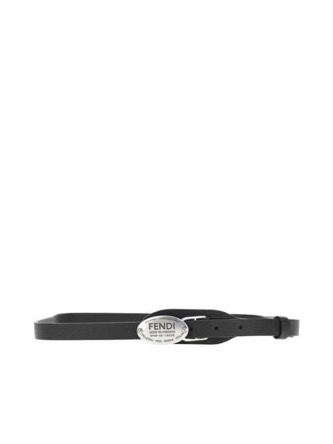 FENDI Fendi Selleria Leather Belt Black Men