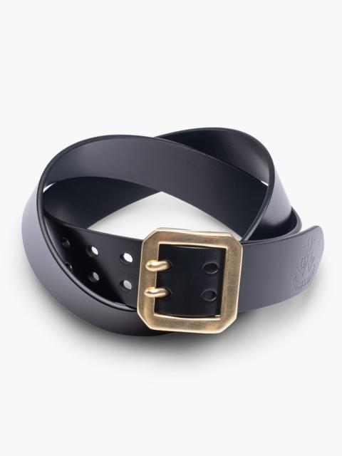 Iron Heart OGL-BELT-FULL-DPGAR-BLK OGL Double Prong Garrison Buckle Leather Belt - Black