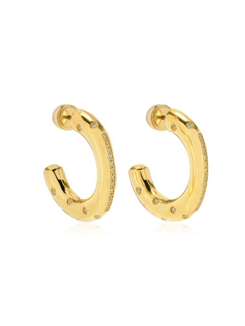 LAUREN RUBINSKI Peggy 14K Yellow Gold Diamond Earrings gold