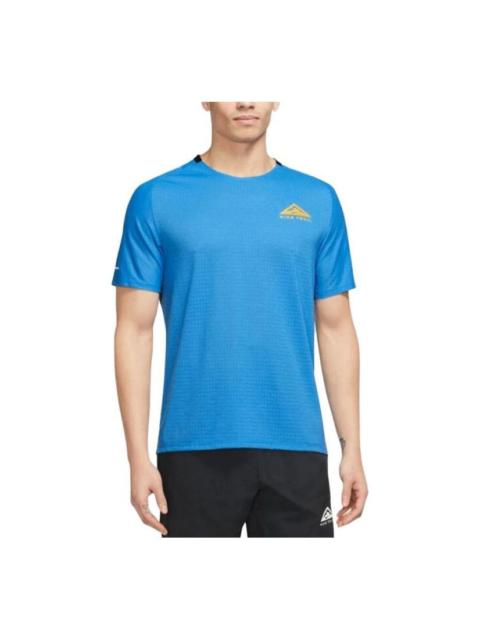 Nike Nike Dri-FIT Trail Solar Chase Short-Sleeve Trail Running Top 'Blue' DV9306-435