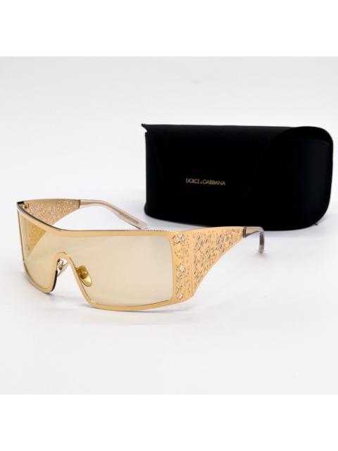 Dolce & Gabbana NEW DG2317 02/71 DOLCE&GABBANA GOLD SHIELD WOMEN SUNGLASSES