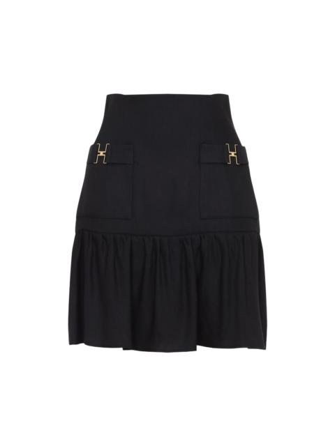 ELISABETTA FRANCHI Linen Mini Skirt