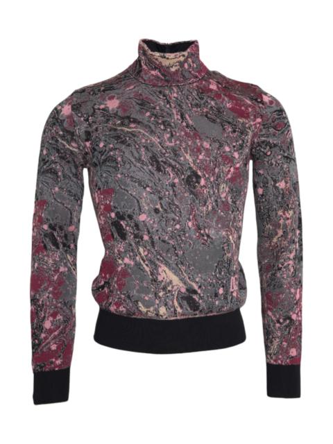 Dolce & Gabbana Multicolor Graphic Turtle Neck Men Sweater