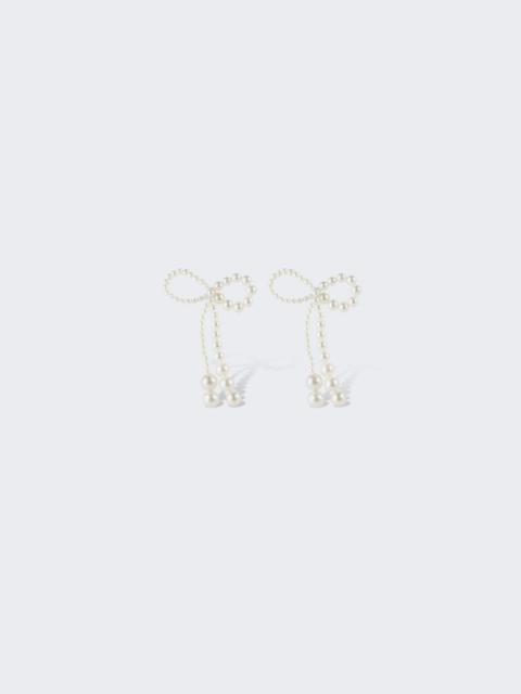SOPHIE BILLE BRAHE Grande Rosette de Pearls Large Bow Earrings 14K Yellow Gold