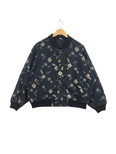 Other Designers Vintage - Vintage 90s Button On Army Bomber Jacket | L