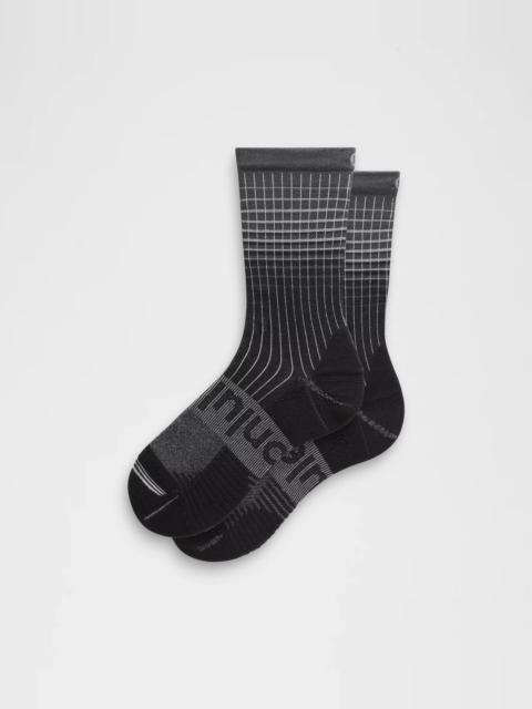 lululemon Unisex Power Stride Crew Socks Reflective Grid *Updated