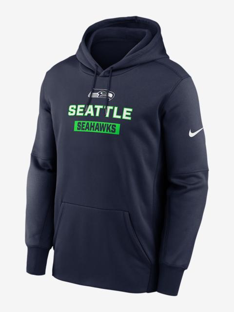 Nike Seattle Seahawks Toss Sweep Men’s Nike Therma NFL Pullover Hoodie