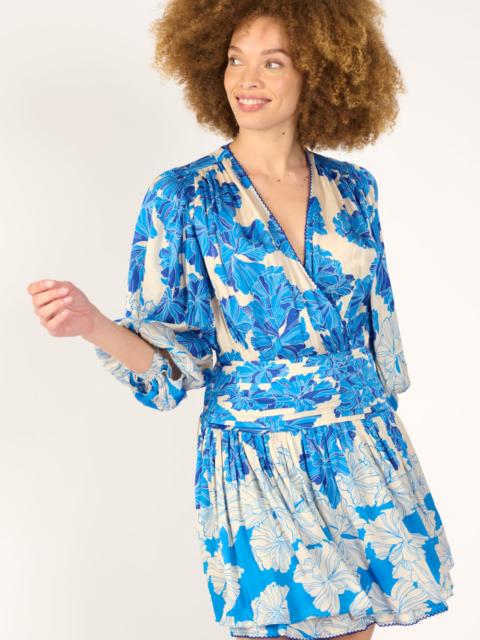 Poupette St Barth Mini Dress Colleen - Blue Flower Bunch