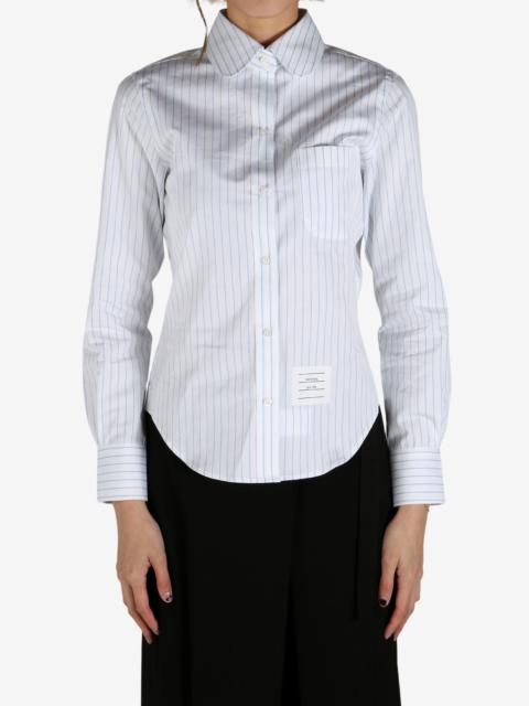 THOM BROWNE - Women Classic Long Sleeve Round Collar Shirt