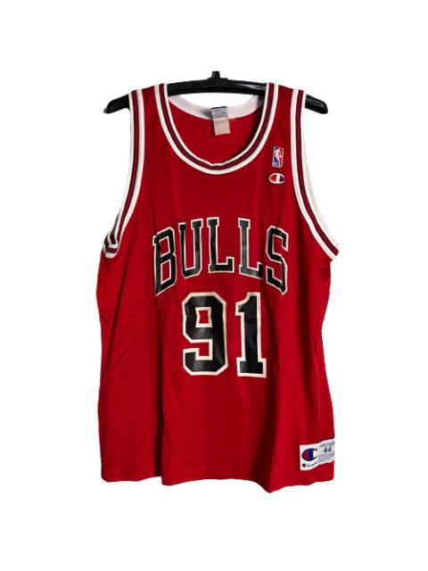 Other Designers Vintage - Vintage Champion Dennis Rodman Chicago Bulls NBA Jersey #91